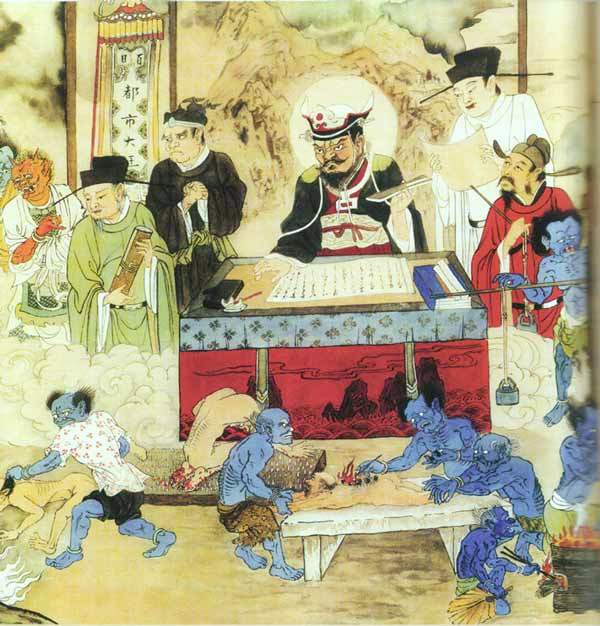 判官嚴肅地回答說：「陰司我冥王見陽間已放出超負荷邪氣！」